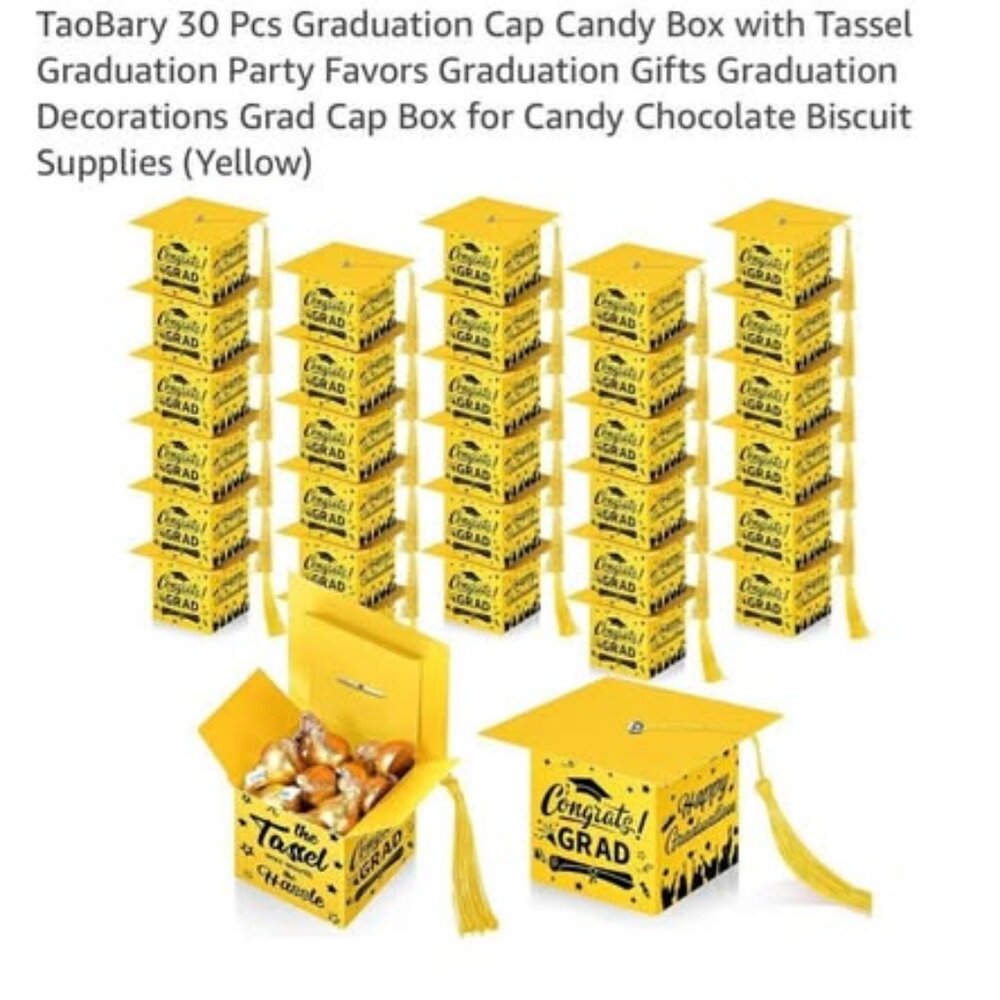 Graduation Cap Favor Boxes
